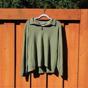 Geoffrey Beene quarter zip shirt